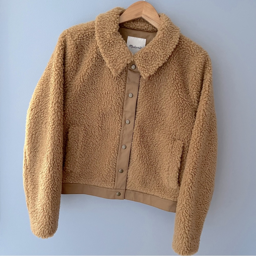 Madewell Sherpa Portland Jacket - Distant Sand Melange - Picture 9 of 9